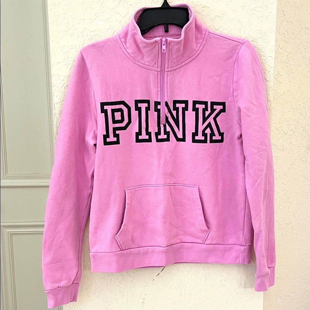 PINK Victoria's Secret Light Pink Quarter Zip